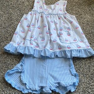 Shrimp and Grits, girls sailboat outfit